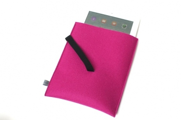 Filz-Tablethülle in pink für Tablets mit 10 bis 11 Zoll