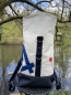 Preview: Roll-on-Top Segeltuchrucksack mit blauer 4