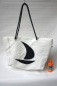 Preview: Segeltuchtasche große Beachtasche dunkelblauen Boot