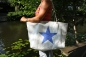 Preview: Segeltuchtasche große Beachtasche blauer Stern