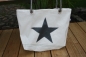 Preview: Segeltuchtasche Shopper / Beach grauer Stern