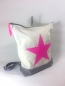 Preview: Segeltuchrucksack mit pinken Stern