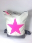 Preview: Segeltuchrucksack mit pinken Stern