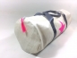 Preview: Segeltuchtasche Weekender / Sport mit pinken Stern & grauen Gurt