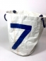 Preview: Segeltuch Wäschekorb mit Zahl 7 in blau