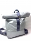 Preview: Roll-Top Rucksack aus leichten wasserdichten Airtex- Stoff in silber