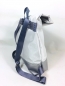 Preview: Roll-Top Rucksack aus wasserdichten Kunstleder weiß/silber