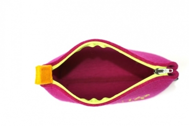 Filz-Kosmetiktasche Krims Krams in pink