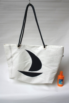 Segeltuchtasche große Beachtasche dunkelblauen Boot