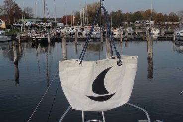 Segeltuchtasche große Beachtasche dunkelblauen Boot