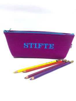 Federtasche  "Stifte" in pink