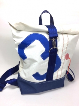 Roll-on-Top Segeltuchrucksack mit blauer 3