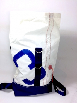 Roll-on-Top Segeltuchrucksack mit blauer 3