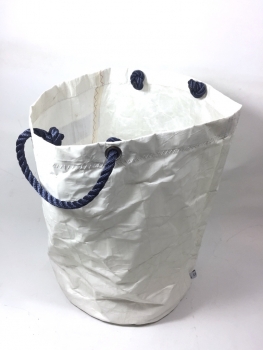 Segeltuch Wäschekorb mit Zahl 7 in blau