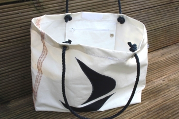 Segeltuchtasche große Beachtasche dunkelblauen Boot