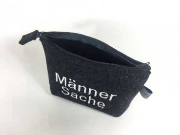 Filz-Kosmetiktasche Männer Sache in graphit