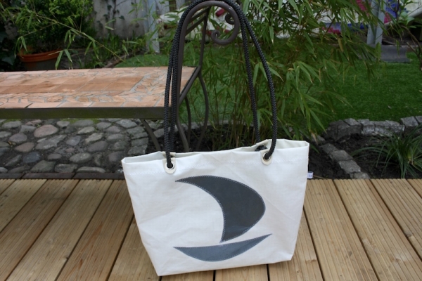 Segeltuchtasche Shopper / Beach dunkelblaues Boot