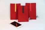 Filz-Smartphonehülle in rot