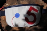 Segeltuch Bauchtasche mit roter 5