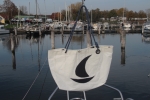 Segeltuchtasche große Beachtasche dunkelblauen Boot