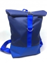 Roll-Top Rucksack aus leichten wasserdichten Airtex-Stoff dunkelbau/blau